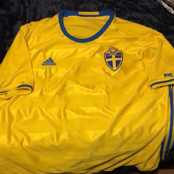 adidas Other - Euro 2016 Sweden Home Adidas Climacool Soccer Football Jersey